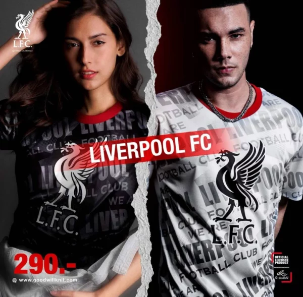 เสื้อคอกลม ลิเวอร์พูล ลิขสิทธิ์แท้ รุ่น LFC-HG033WH - Image 2